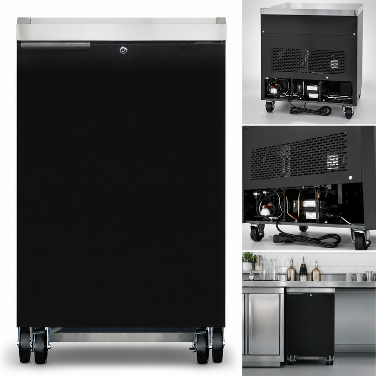 Product image #4 for Continental Refrigerator 24-Inch One-Door Back Bar Cooler with Stainless Steel Top and R-290 Refrigeration