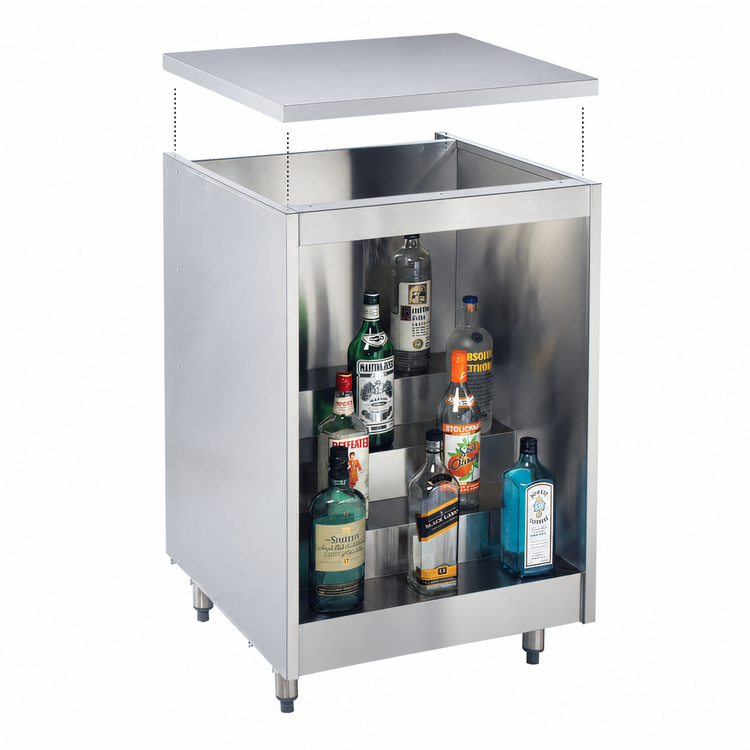 Product image #4 for Krowne Royal Series 18-Inch Back Bar Liquor Storage Display with 4-Step Open Base