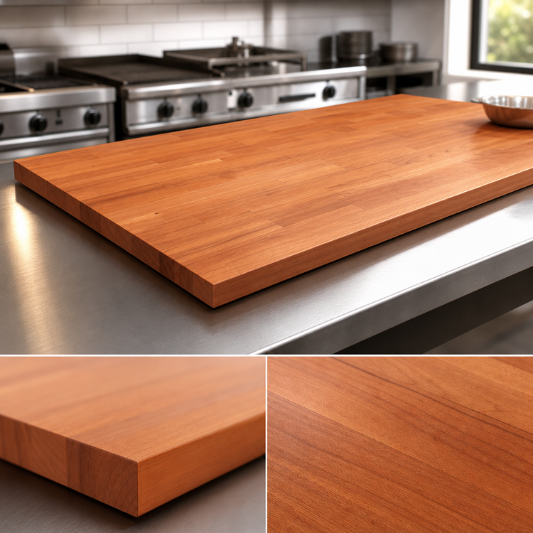 Product image #4 for John Boos Boos Block 96-Inch x 27-Inch American Cherry Wood Kitchen Countertop, 1-1/2-Inch Thick, Flat No-Backsplash