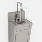 Thumbnail image #4 for Eagle Group BF-2-10-F Wall-Mounted Hands-Free Still-Water Bottle Filler Station with Dual Electronic-Eye Faucets and Battery Backup