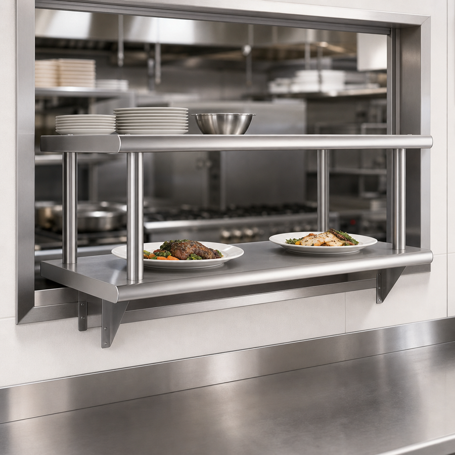 Pass-Through Shelf with Overshelf