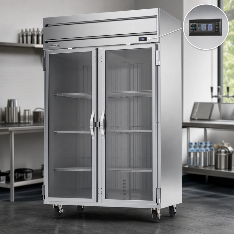 Product image #4 for Beverage-Air Horizon Series Two-Section Top-Mount Reach-In Freezer with Glass Double Doors