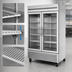 Thumbnail image #4 for True Two-Section Reach-In Display Freezer with Framed Glass Doors, Self-Contained Bottom Mount