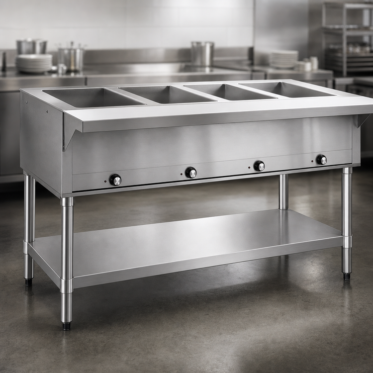 Product image #4 for Eagle Group 63-1/2-Inch Electric Open-Base Hot Food Table with 4 Dry Wells, 240V