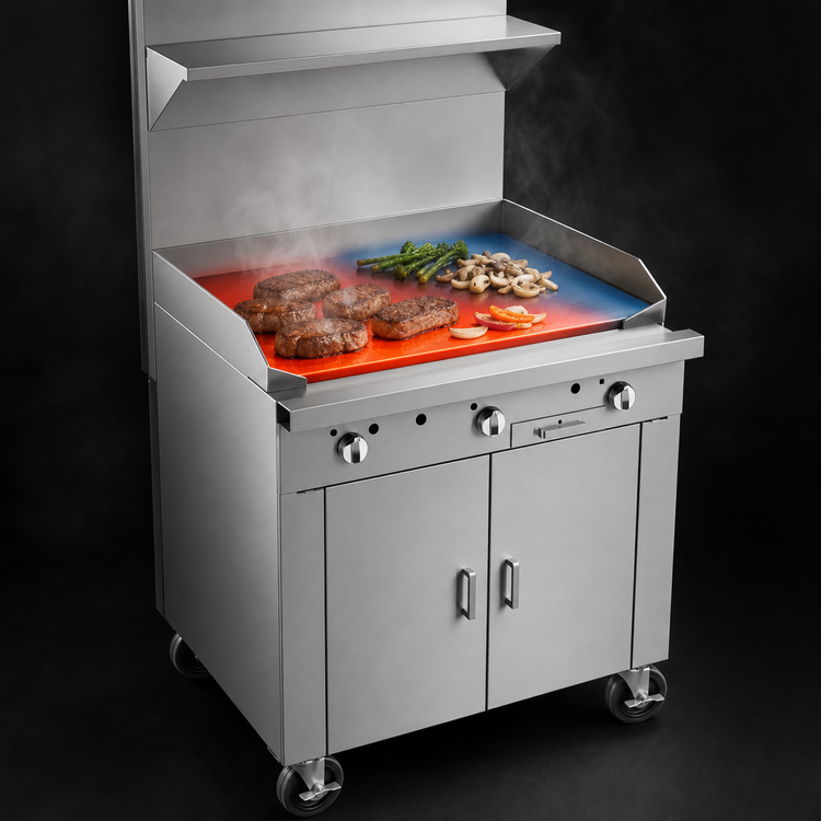 Product image #4 for Southbend Platinum Heavy Duty 48-Inch Gas Plancha Range with Convection Oven and Storage Cabinet