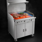 Thumbnail image #4 for Southbend (Middleby) Platinum P48A-PPPP 48-Inch Gas Plancha Range with Convection Oven and Storage Cabinet, 1/2-Inch Plate