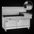 Thumbnail image #4 for Southbend Ultimate 60-Inch Gas Restaurant Range with 6 Burners, 24-Inch Raised Griddle/Broiler, Convection Oven and Cabinet Base
