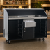 Thumbnail image #4 for Deluxe 63-Inch Indoor Portable Bar with Stainless Steel Work Surface, Ice Bin, and Locking Cabinet