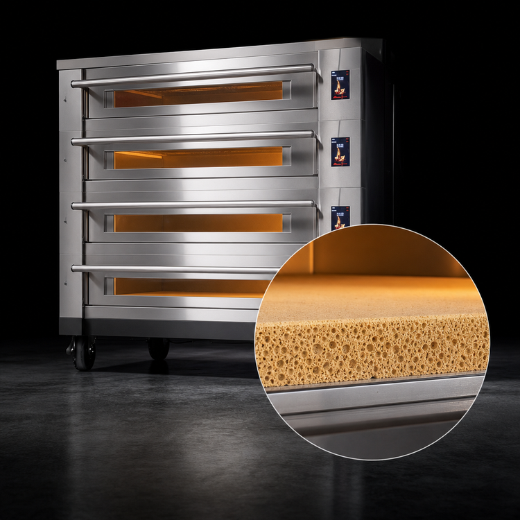 Product image #4 for Marra Forni ELST73-36/4 Four-Deck Stackable Electric Deck Oven with 73 x 36-3/8 Inch MarraStone Cooking Surface