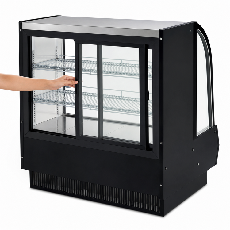 Product image #5 for Turbo Air Countertop Non-Refrigerated Bakery Display Case, Curved Glass, 48 1/2" W, 15.6 Cu. Ft.