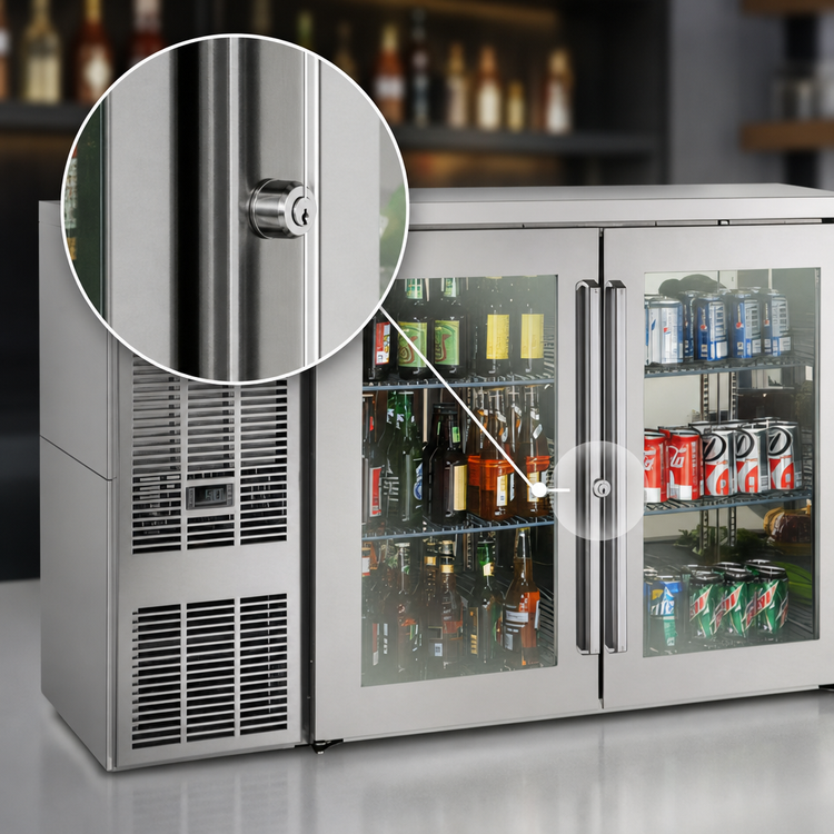 Product image #5 for Perlick BBSN52 52-Inch Narrow Door 2-Section Self-Contained Back Bar Refrigerator