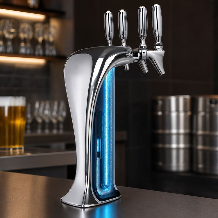 Product image #4 for Cobra Frost-Free 4-Faucet Countertop Glycol-Cooled Draft Beer Tower