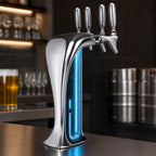 Thumbnail image #4 for Micro Matic USA Cobra MM1094K 4-Faucet Countertop Glycol-Cooled Frost-Free Draft Beer Tower, 17-Inch, Stainless Steel