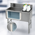 Thumbnail image #4 for Advance Tabco Prestige Stainless Steel Underbar Ice Chest with Right-Side Bottle Storage Rack