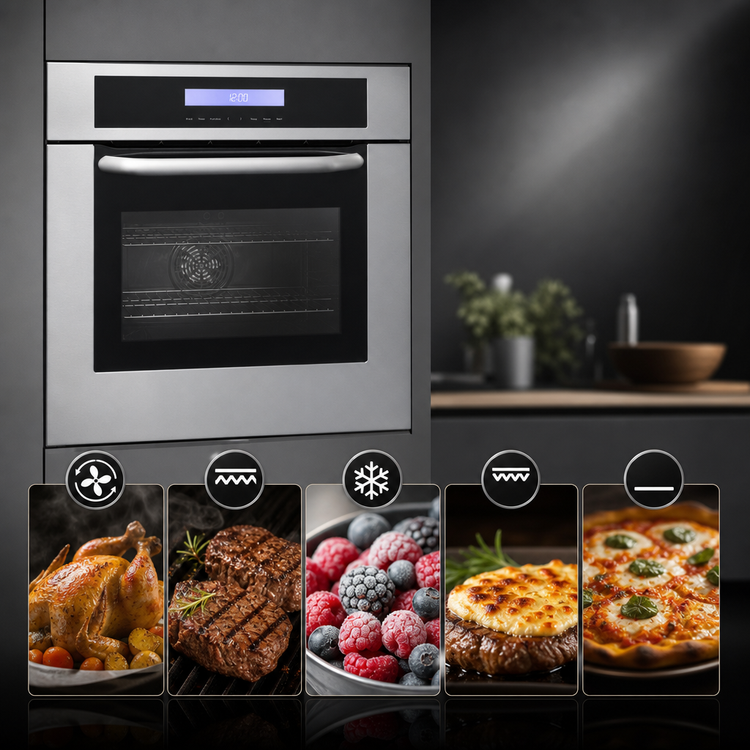 Product image #4 for Summit Appliance 24-Inch Built-In Electric Convection Wall Oven, 2.5 Cu. Ft., Stainless Steel