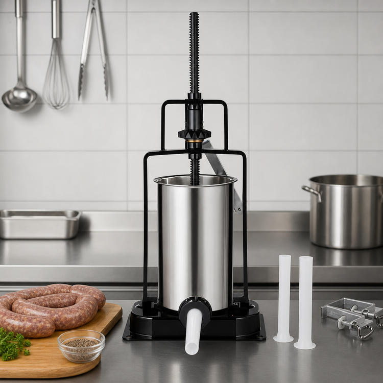 Product image #4 for Weston 5 lb. Vertical Manual Sausage Stuffer with Stainless Steel Canister