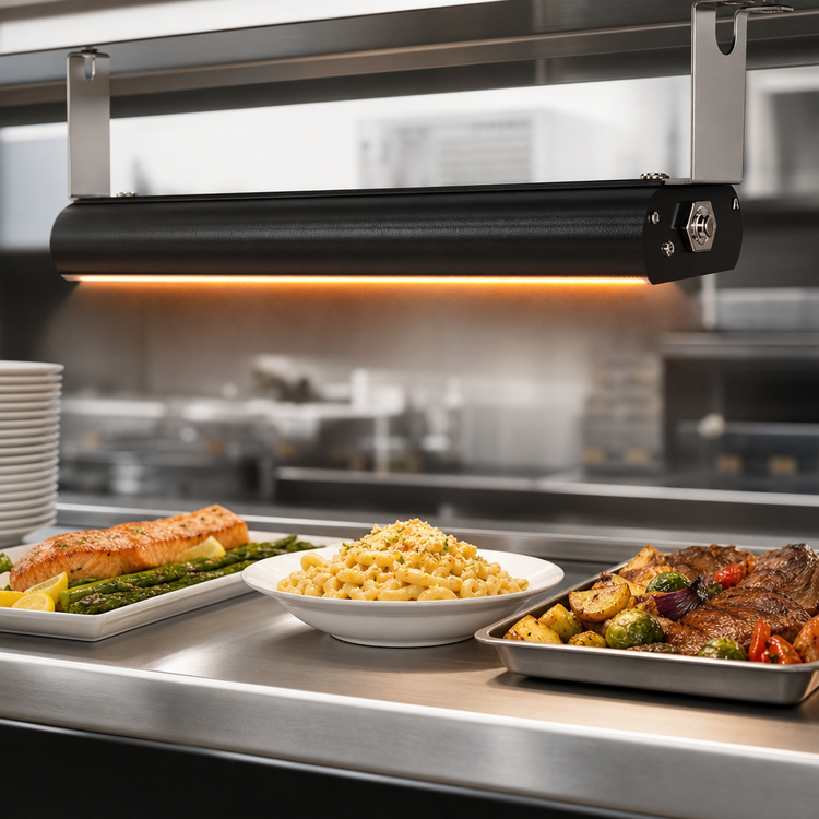 Product image #4 for Vollrath 36-Inch Low Profile Unlighted Strip Heat Lamp, Aluminum Housing, Black Powder Coat