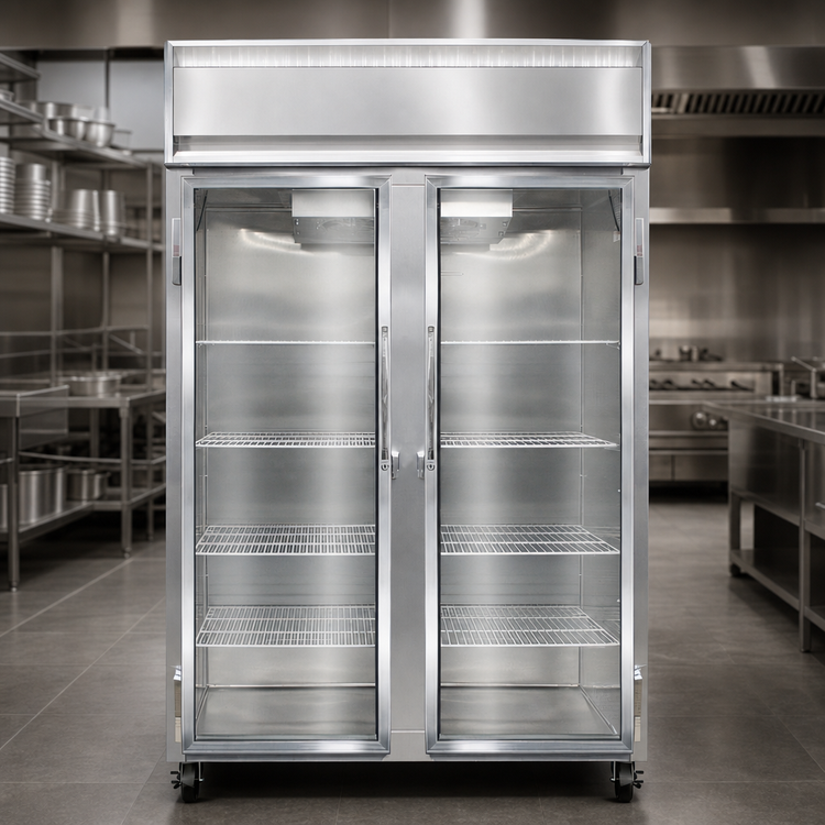 Product image #4 for Continental Refrigerator 2FSNSSGD Two-Section Shallow Depth Glass Door Display Freezer