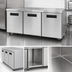 Thumbnail image #4 for Hoshizaki Steelheart UR72B Three-Section Undercounter Refrigerator, 72-Inch, Solid Doors, Self-Contained Rear-Mounted