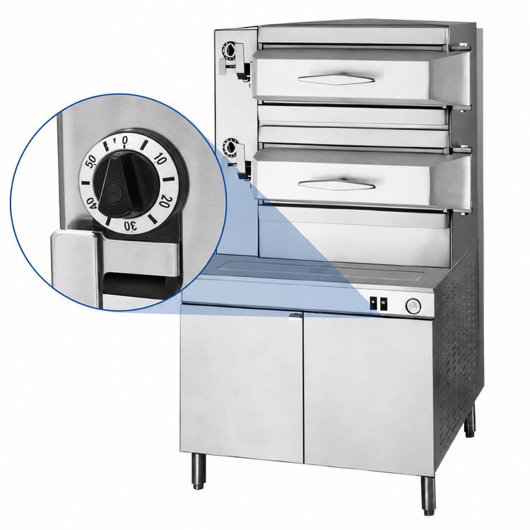 Product image #4 for Cleveland Range PGM3002 Gas Pressure Steamer, 2-Compartment, 36-Inch Cabinet Base