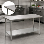 Thumbnail image #4 for Eagle Group BlendPort® BPT-3084SEB 84 x 30-Inch Stainless Steel Work Table with Adjustable Undershelf, 16-Gauge 300 Series Top