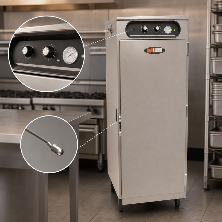 Product image #4 for hotLOGIX HL5-5 Undercounter Heated Holding Cabinet, Insulated Aluminum, Solid Door