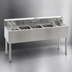 Thumbnail image #4 for Eagle Group 1800 Series 72-Inch 4-Compartment Underbar Sink Unit with Drainboards, 304 Stainless Steel
