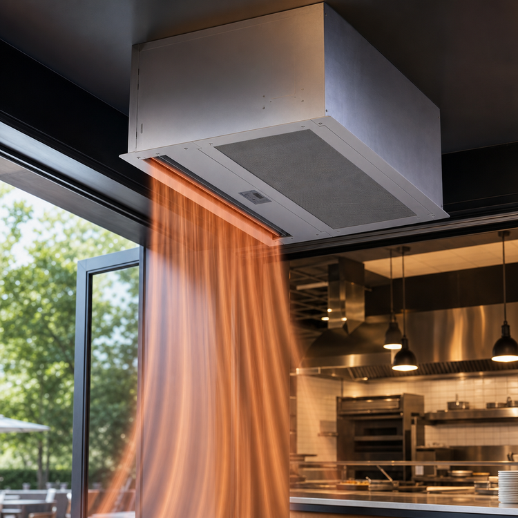 Product image #4 for Berner Architectural Recessed 12 Electric Heated Air Curtain with Intelliswitch Touchscreen Controller