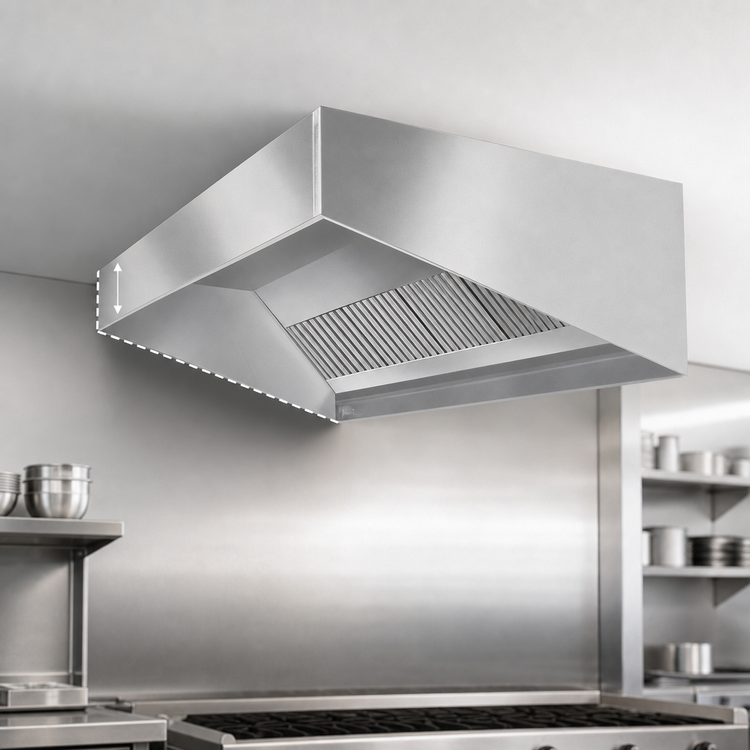 Product image #4 for SpecAir HES96-60 Wall-Type Short Front Exhaust-Only Commercial Kitchen Hood, 60 x 51 x 24 Inches