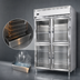 Thumbnail image #4 for Continental Refrigerator D2FNSAGDHD Designer Line Two-Section Standard Depth Display Reach-In Freezer with Half-Height Glass Doors