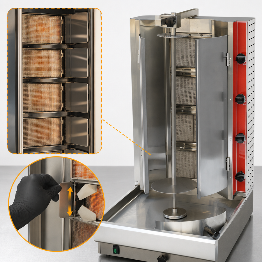 Adjustable Burner Panel with Flaps
