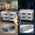 Thumbnail image #4 for Hoshizaki Steelheart 60-Inch Two-Section Pizza Prep Table with Drawers and Self-Contained Refrigeration
