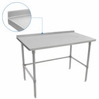Thumbnail image #4 for John Boos Stallion ST6R1.5-30108SBW 108 x 30 Inch Stainless Steel Work Table, 16-Gauge 300 Series Top, Rear Up-Turn, Safety Edge