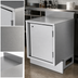 Thumbnail image #4 for BK Resources Call Series Flat Top Underbar Cabinet with Hinged Locking Door, Pedestal Base, 24 x 21 Inches