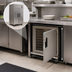 Thumbnail image #4 for Mobile Half-Height Insulated Heated Holding Cabinet with Solid Full Doors and Universal Slides, 8-Set Capacity