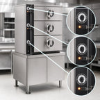 Thumbnail image #4 for Crown EC-2 Two Compartment Electric Pressure Steamer with Cabinet Base
