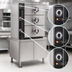 Thumbnail image #4 for Crown EC-2 Two Compartment Electric Pressure Steamer with Cabinet Base