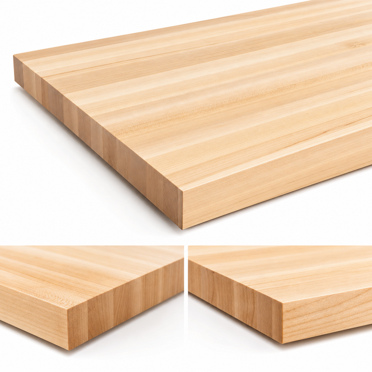 Product image #4 for John Boos Boos Block Northern Hard Rock Maple Edge Grain Kitchen Countertop, 96 x 48 x 1-3/4 Inch, Varnique Finish