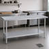 Thumbnail image #4 for Duke 108-Inch Stainless Steel Work Table with Galvanized Undershelf and Posts