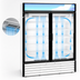 Thumbnail image #4 for Hoshizaki RM-49-HC-WHT Two-Section Reach-In Glass Door Refrigerated Merchandiser, White