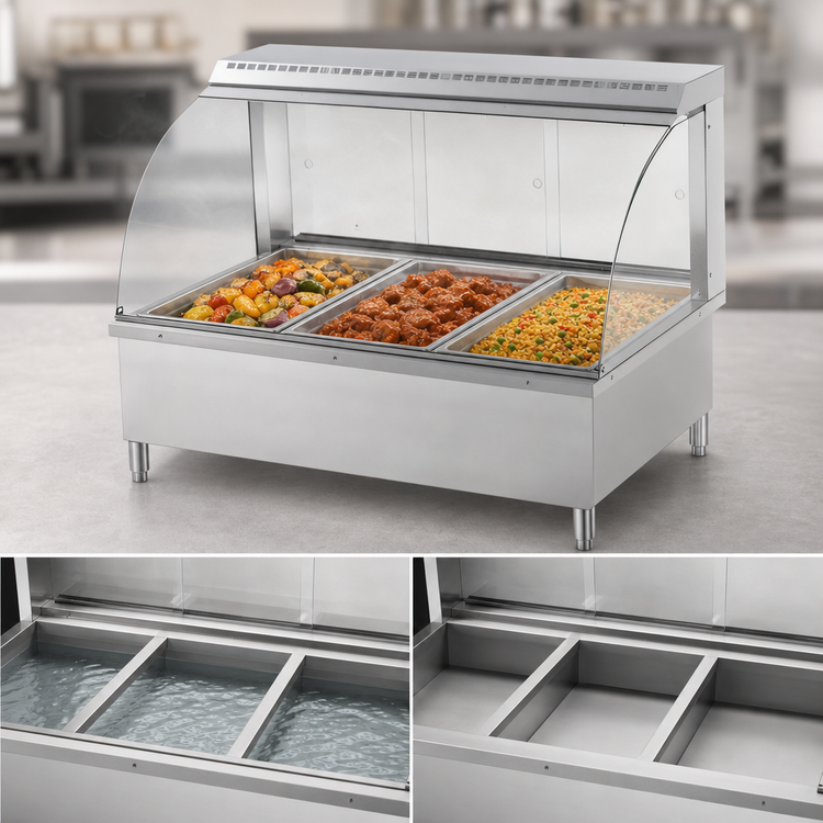 Product image #4 for Cayenne® 43-Inch Full-Service Countertop Bain Marie Hot Food Display Case