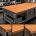 Thumbnail image #4 for Boos Block American Cherry Edge Grain Kitchen Countertop, 84 x 27 x 3 Inch, Varnique Finish