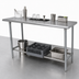 Thumbnail image #4 for Advance Tabco 108-Inch Wide x 30-Inch Deep Underbar Work Table with 16-Gauge 304 Stainless Steel Top and Open Base