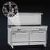 Thumbnail image #4 for Southbend Ultimate 60-Inch Gas Restaurant Range with Mixed Burner Top, Two Cabinets, and Hi-Shelf Backriser