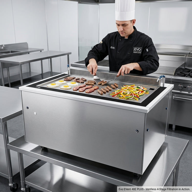 Product image #3 for Evo EVent 48E PLUS Electric Ventless Rectangular Griddle Cooking Station