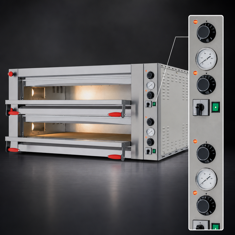 Product image #4 for Trento Fuoco Series 57-Inch Wide Double Chamber Electric Deck Pizza Oven