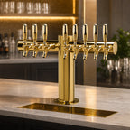 Thumbnail image #4 for Micro Matic USA Metropolis METRO-T-8PVDKR 8-Faucet Countertop Glycol-Cooled Draft Beer Tower, 24-Inch, PVD Brass