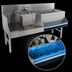 Thumbnail image #4 for Advance Tabco Prestige Uni-Serv 48-Inch Stainless Steel Speed Bar with Left Ice Bin, 10-Circuit Cold Plate, Dump Sink, and Blender Recess
