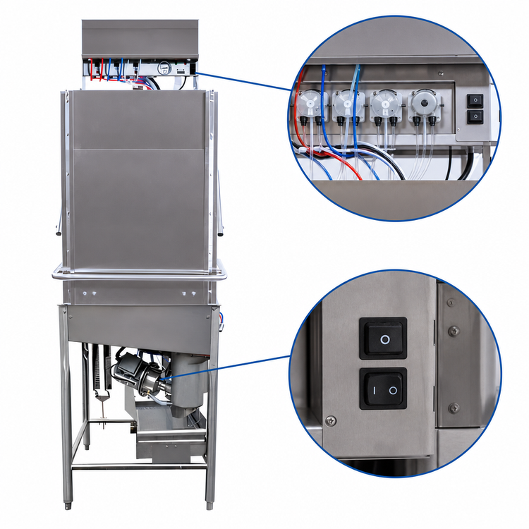 Product image #4 for Jackson Conserver XL-HH Tall Chamber Low-Temperature Chemical Sanitizing Door-Type Dishwasher