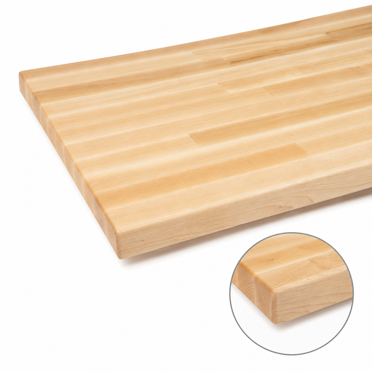 Product image #4 for Boos Block 42 x 27 Inch Blended Edge Grain Maple Kitchen Countertop, 1-1/2 Inch Thick, Varnique Finish